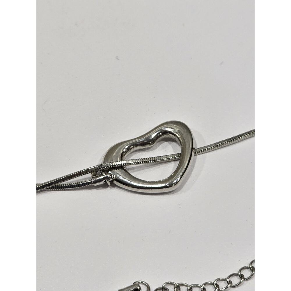 Token Of Love Heart Cross Intertwined Silver Chain Necklace Christian Agape - Picture 7 of 13